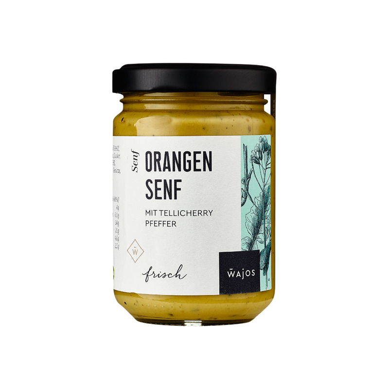 Orangen Senf | mit Telicherry Pfeffer | 145 ml